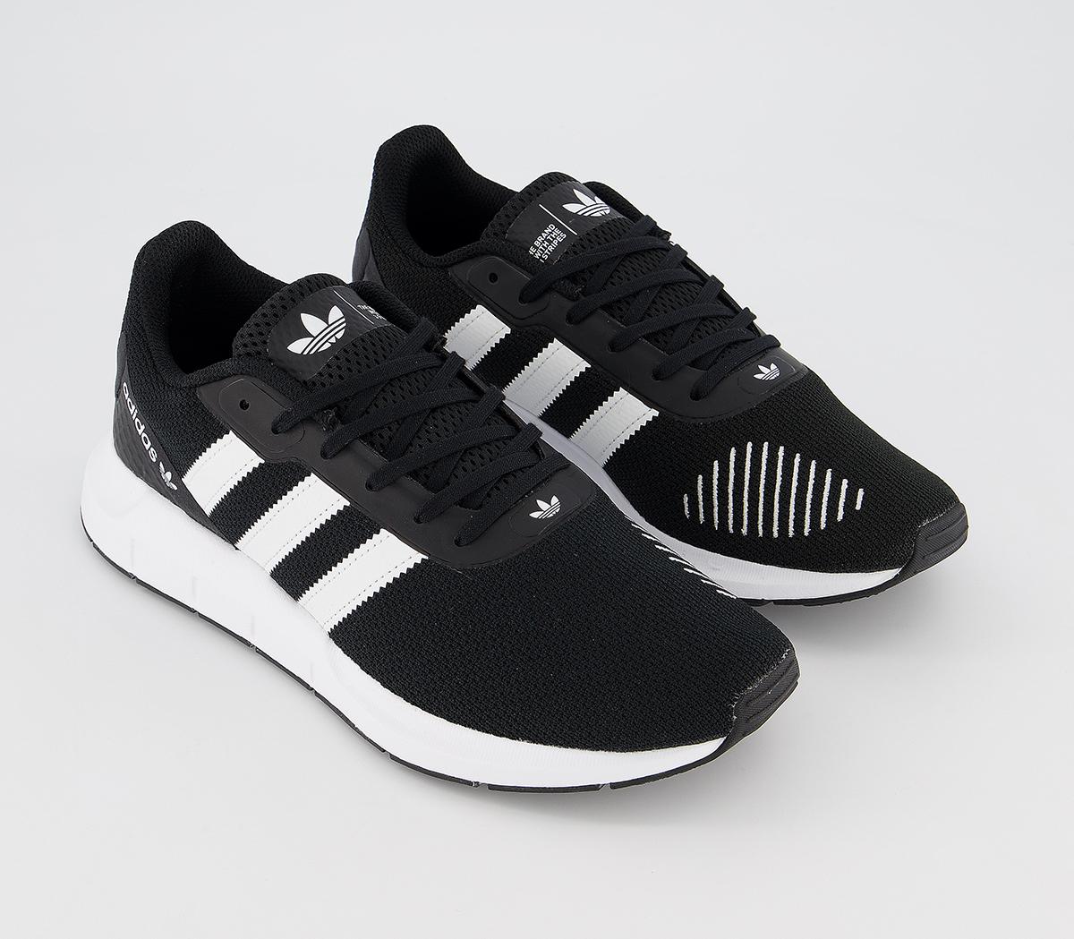 adidas Swift Run Trainers Core Black Cloud White - His trainers