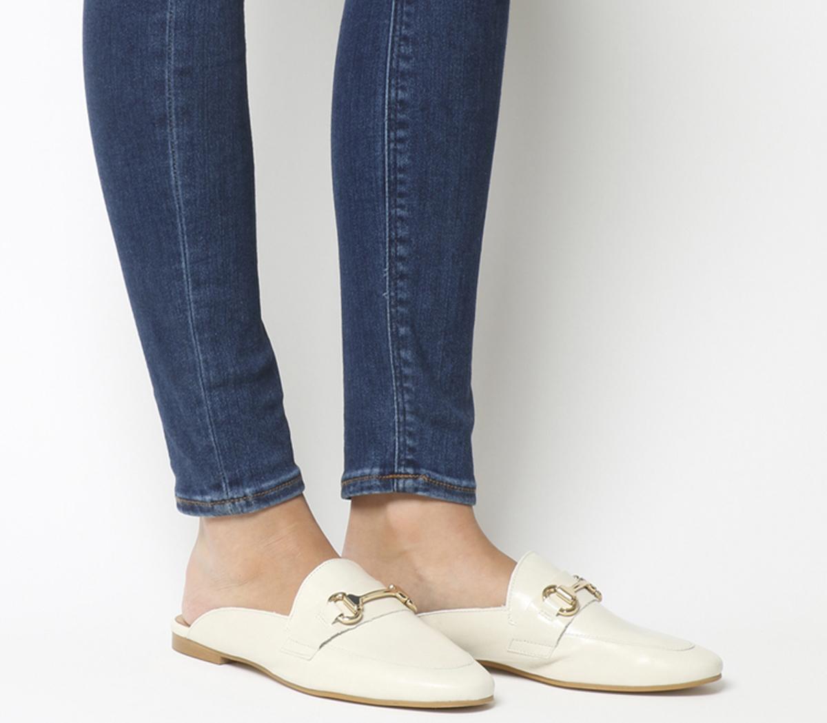 Office Fondness Mule Loafers White 