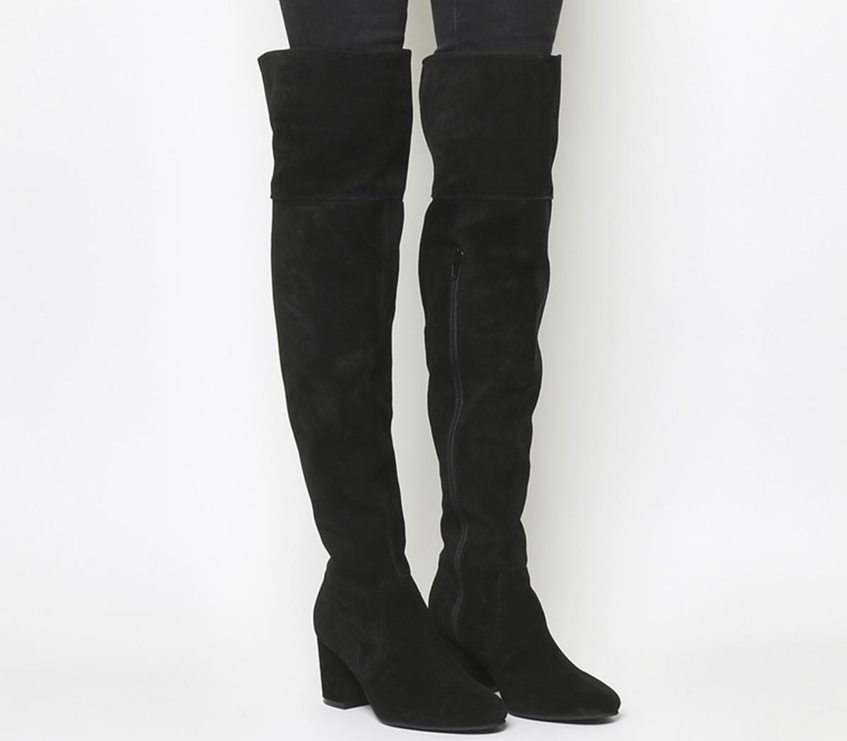 suede over knee high boots