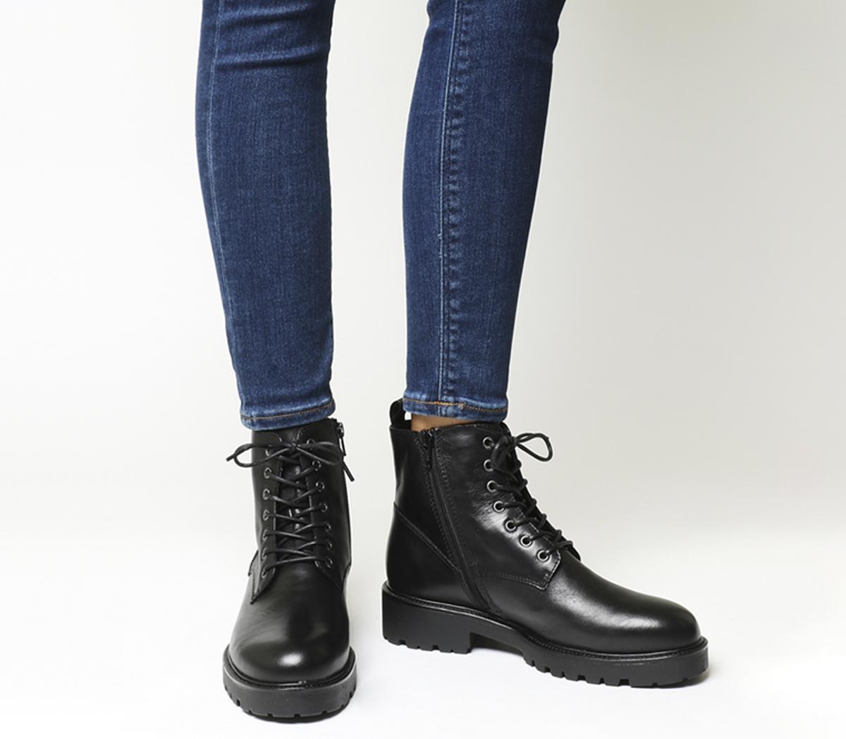 Vagabond Kenova Lace Boot Black Leather 