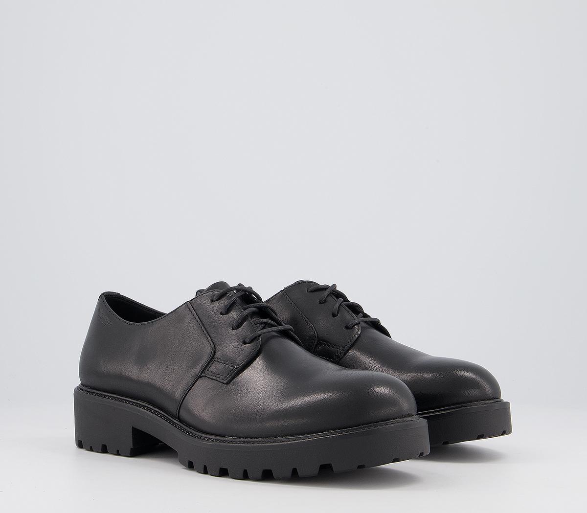 Vagabond Shoemakers Kenova Lace Shoes Black Leather - Flat Shoes for Women