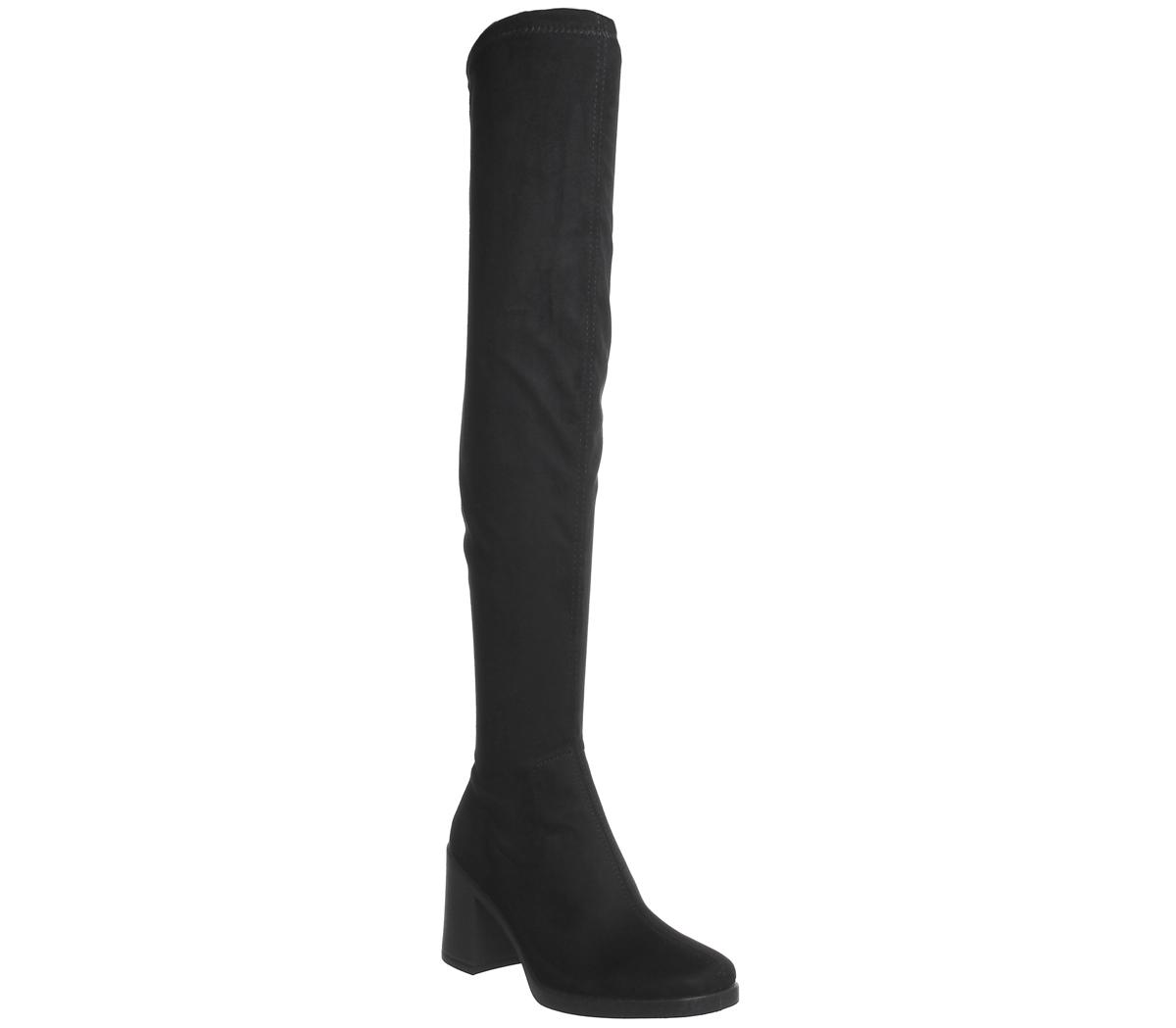 Office Kickback Over The Knee Boots Black Knee High Boots