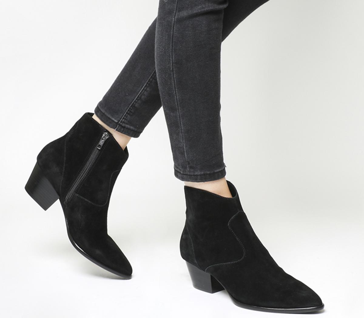 Ash Heidi Bis Ankle Boots Black Soft 