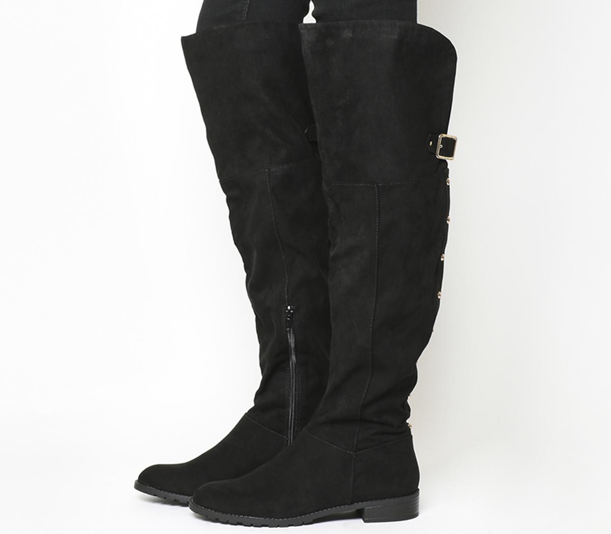 over the knee leather riding boots