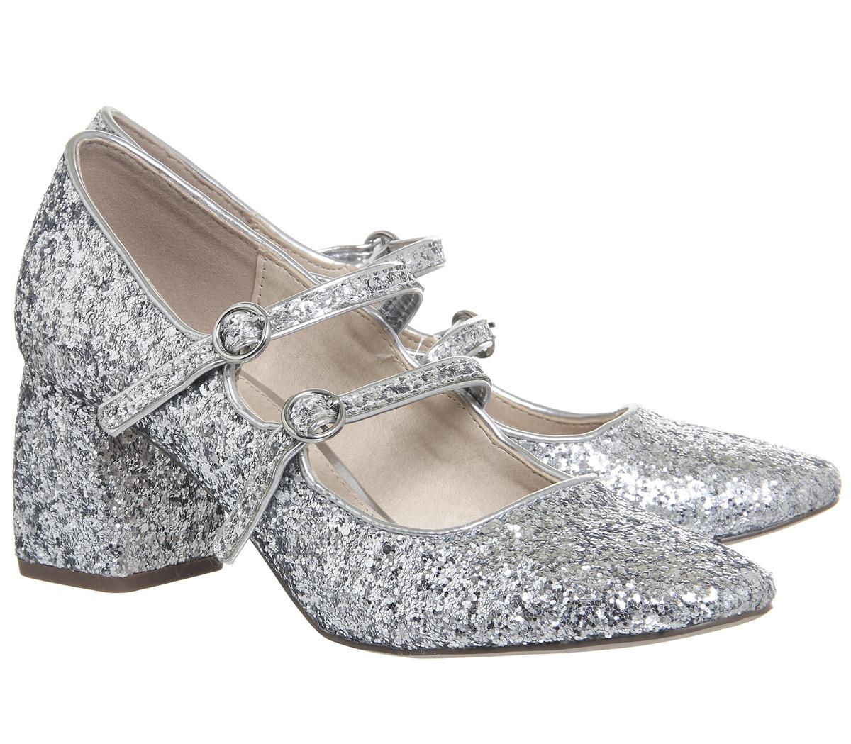 black glitter mary janes