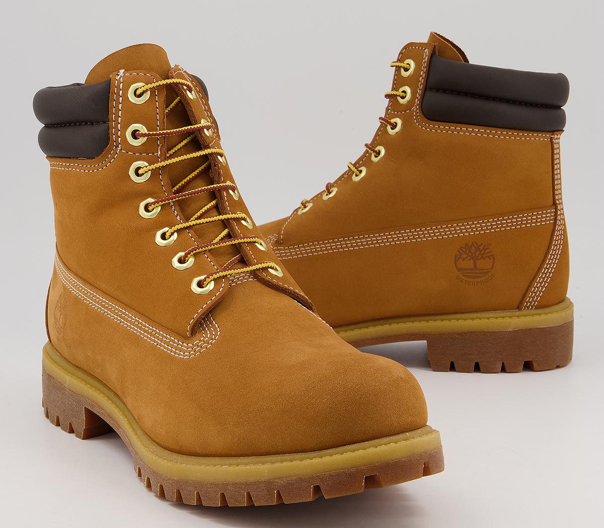 Timberland 6 Inch Double Collar Boots Wheat Nubuck - Men’s Boots