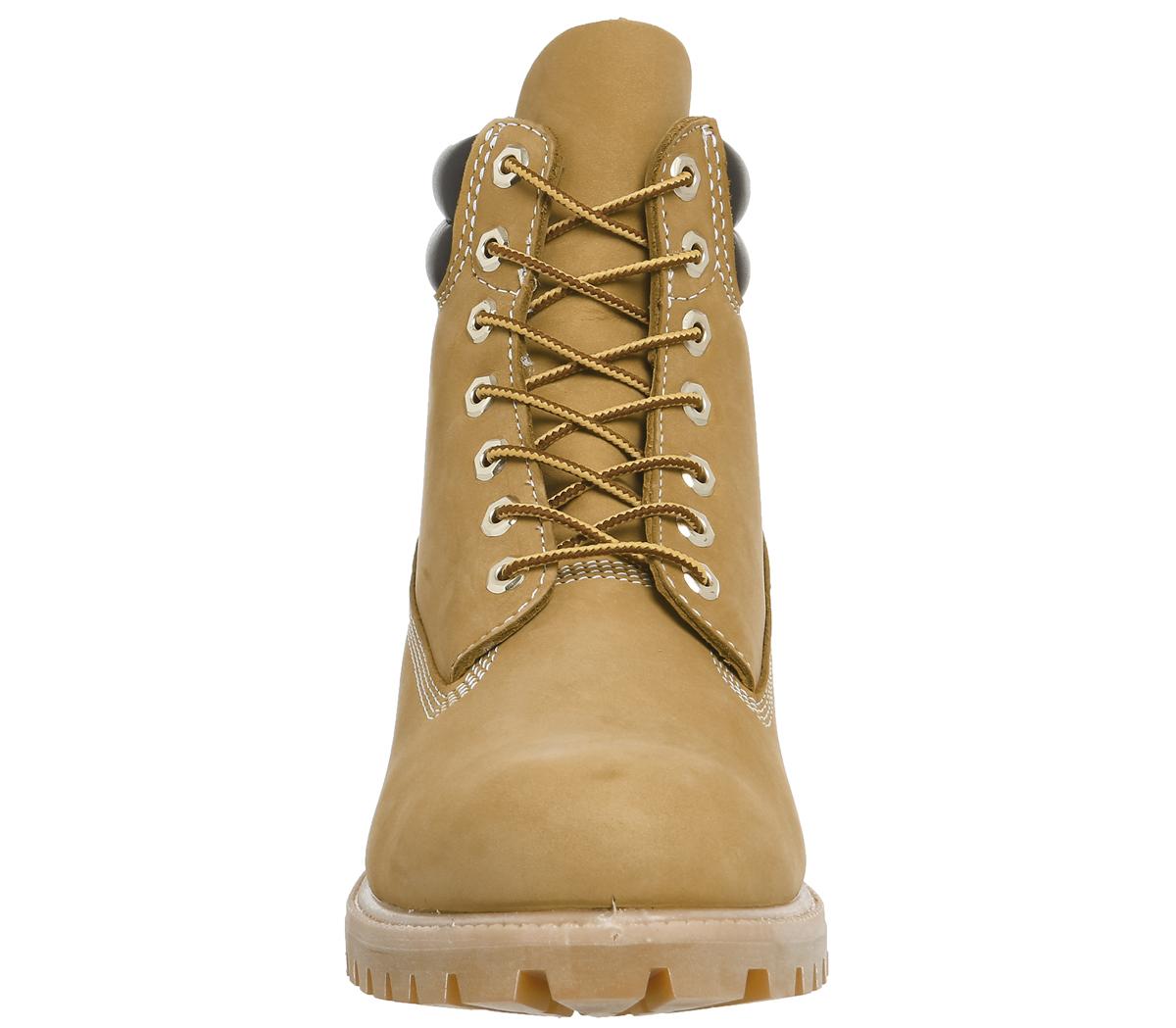timberland 6 inch double collar wheat nubuck