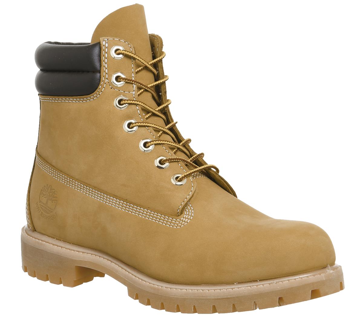 timberland 6 inch premium men's boots wheat nubuck