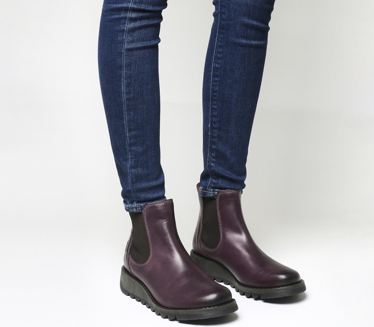 Fly London Salv Chelsea Boots Purple 