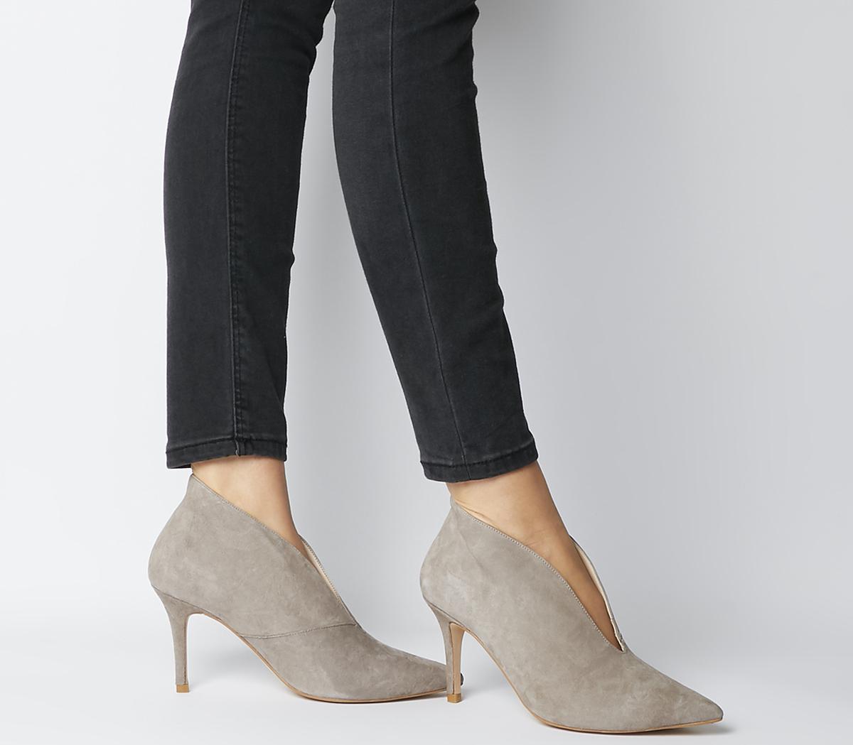 Office Mojo V Front Shoe Boots Taupe 