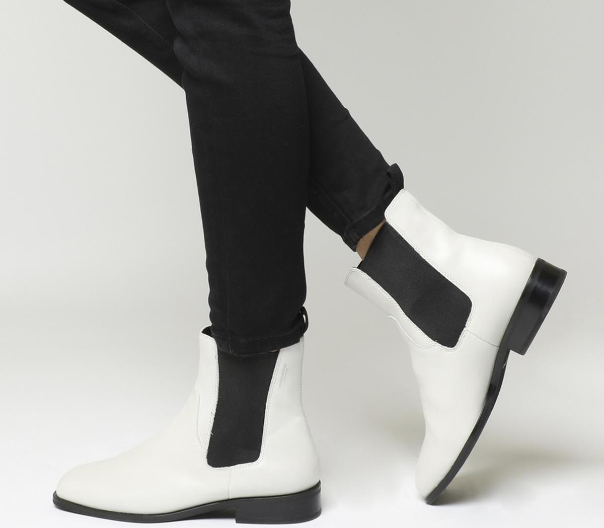 vagabond white ankle boots