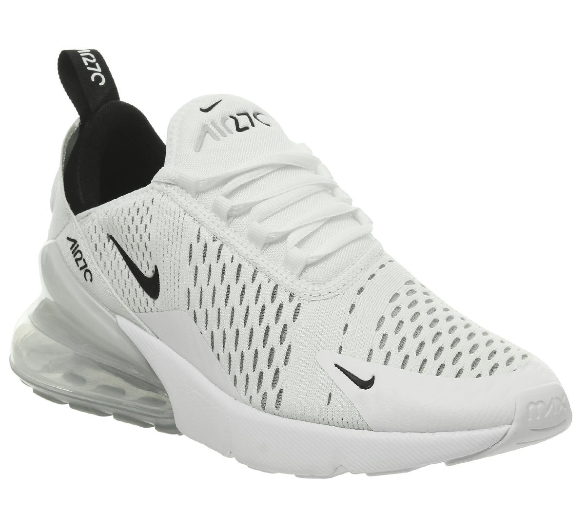 Nike Air Max 270 Trainers White Black White - His trainers