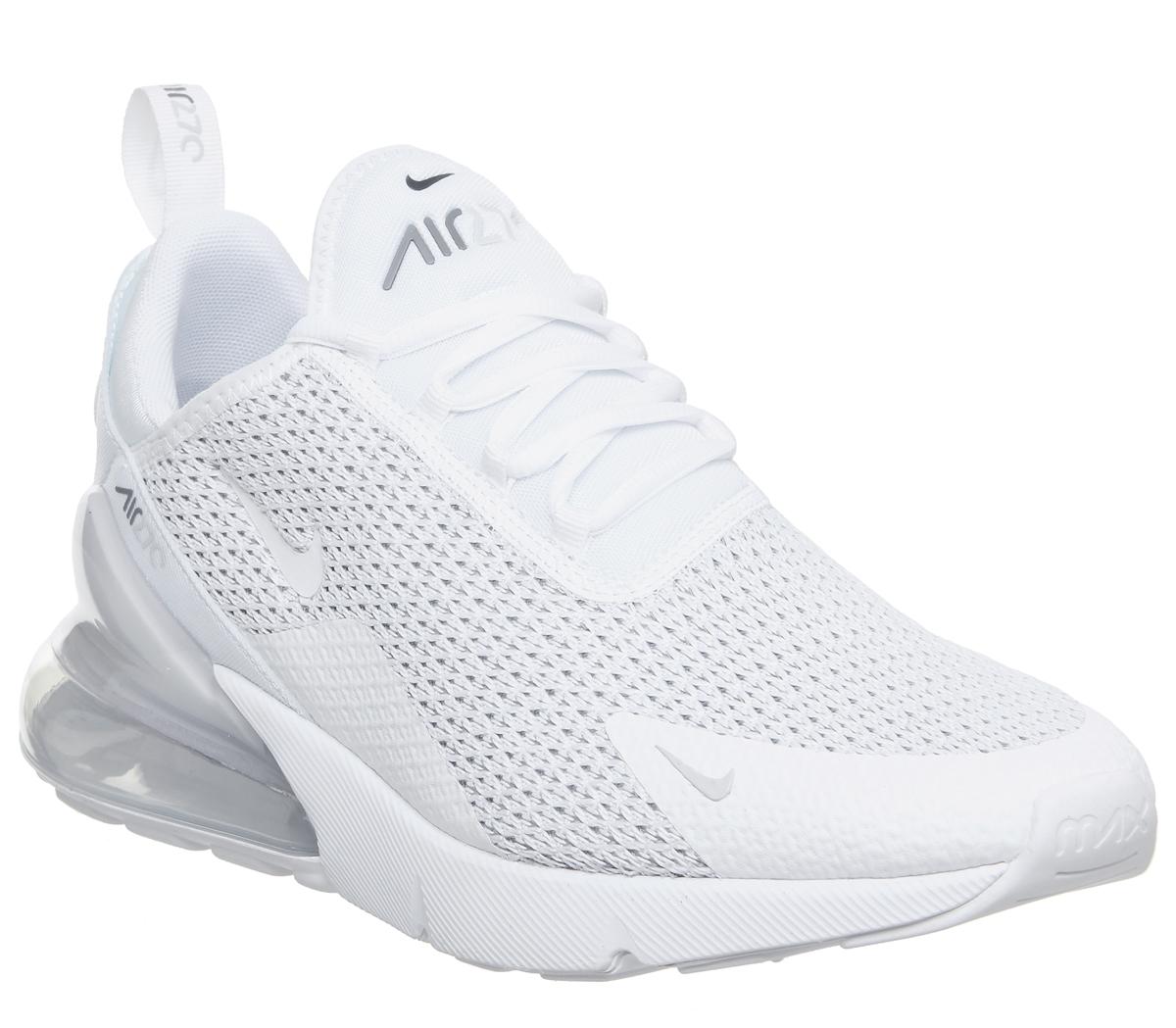 nike white and grey air max 270 trainers