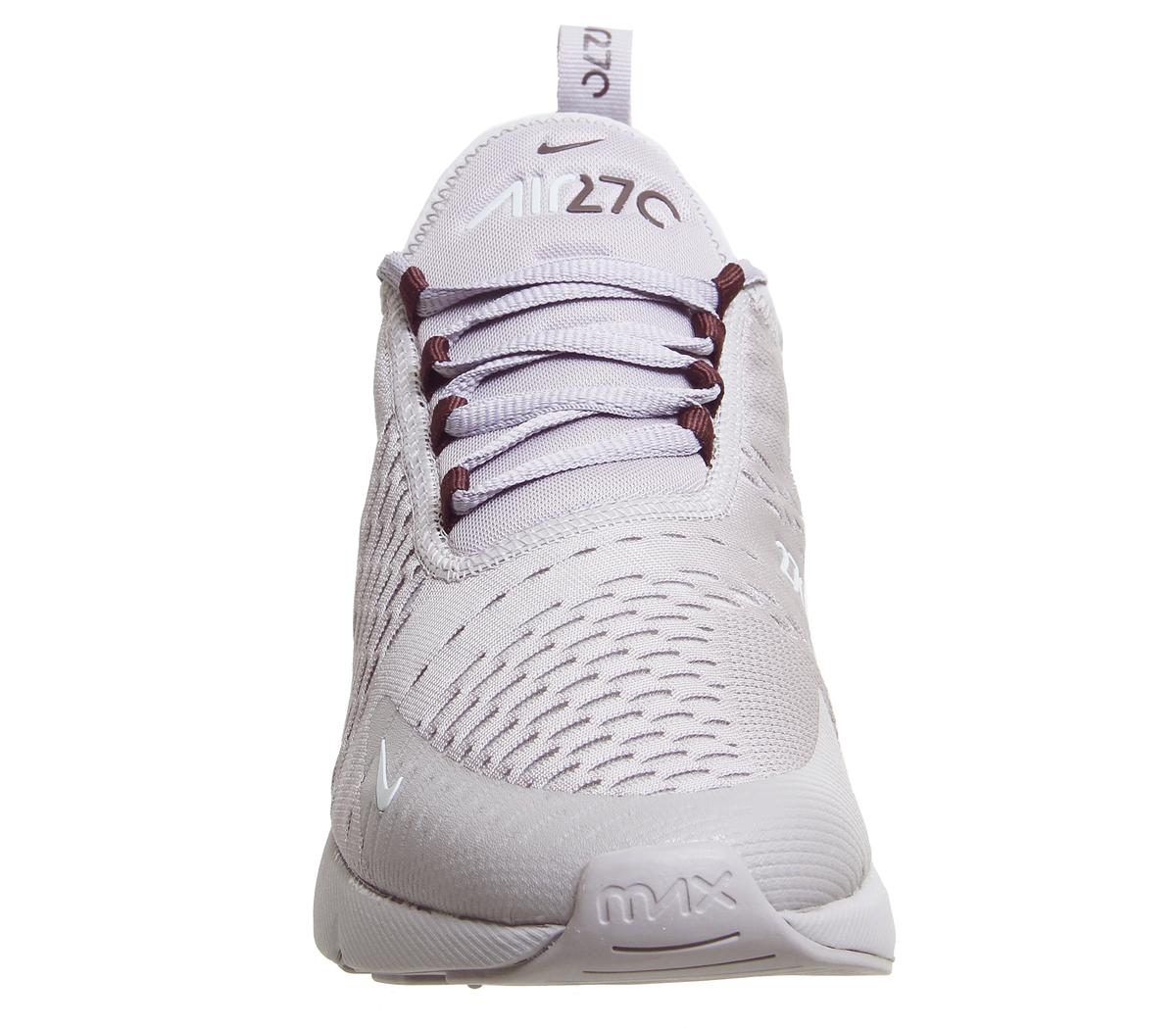 nike air max 270 trainers atmosphere grey silver burgundy crush