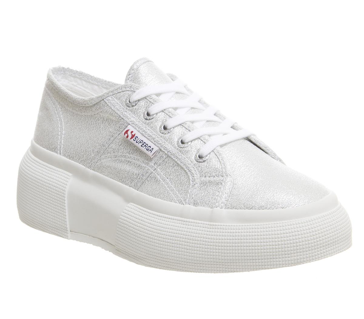 Superga 2287 Trainers Grey Silver 