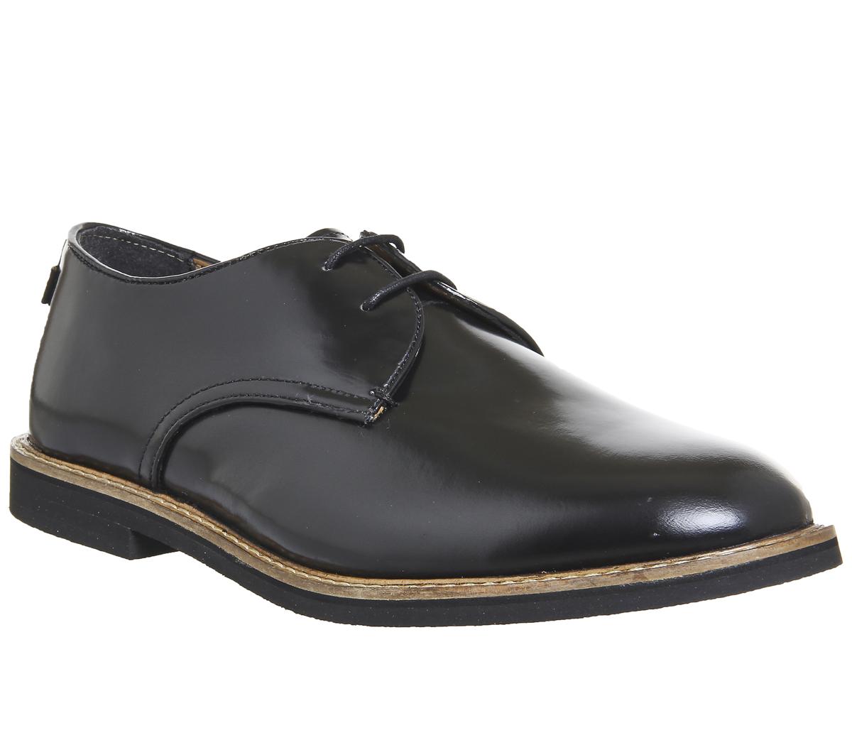 Farah Saint Lace Up Black Hi Shine Men’s Smart Shoes