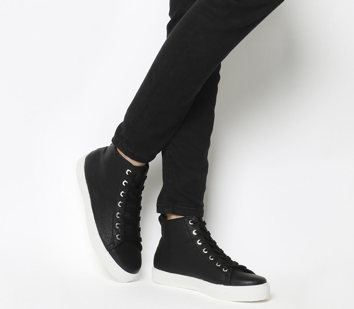 black high top trainer