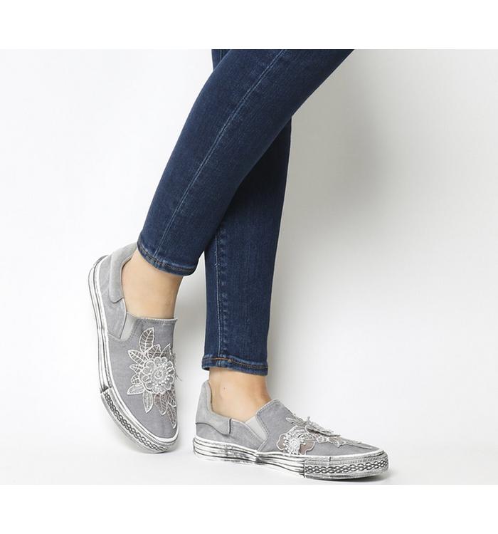 Blowfish Malibu Kamile Slip On LIGHT GREY SMOKED TWILL,Grau DE 36