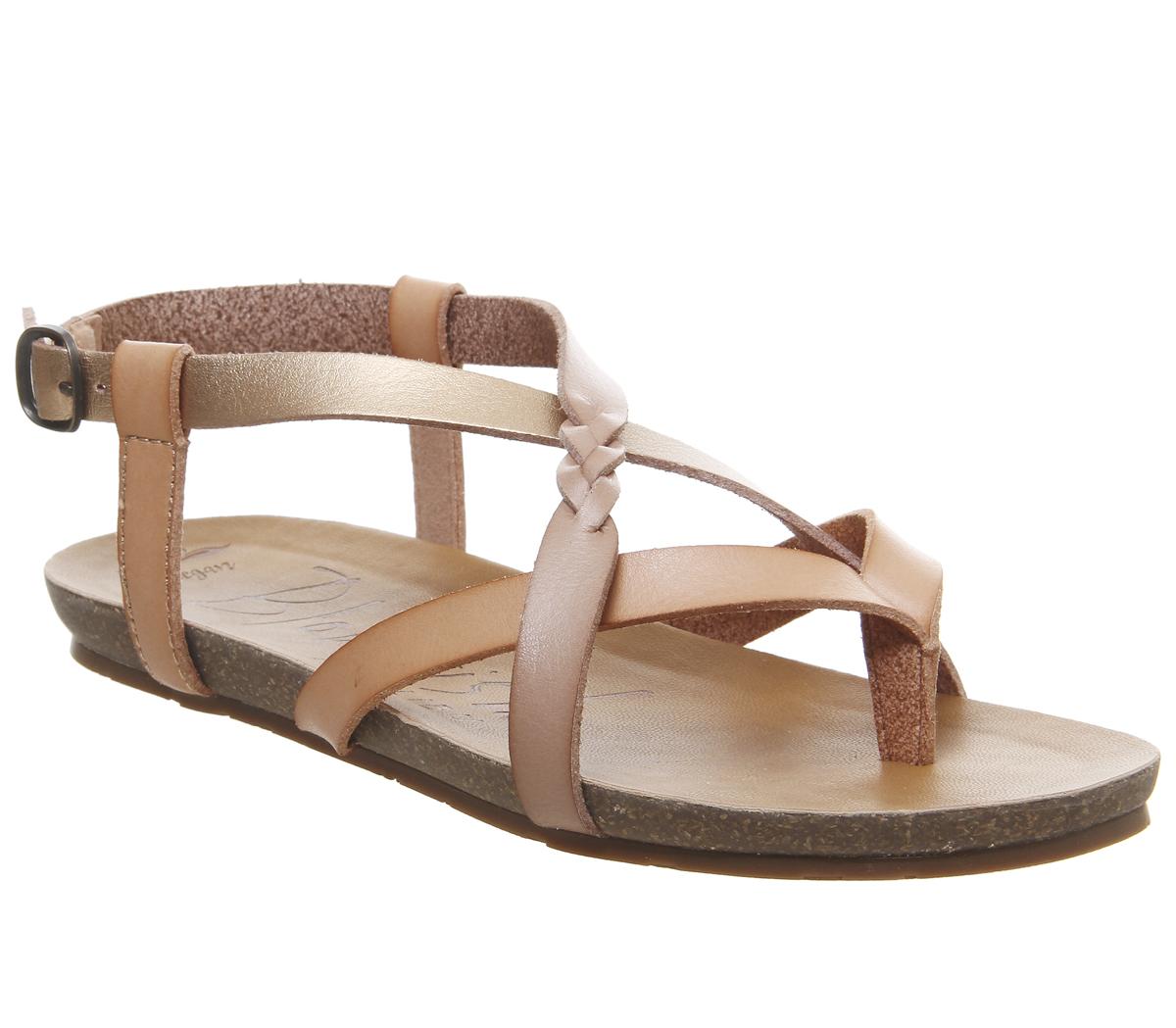 blowfish granola sandals rose gold