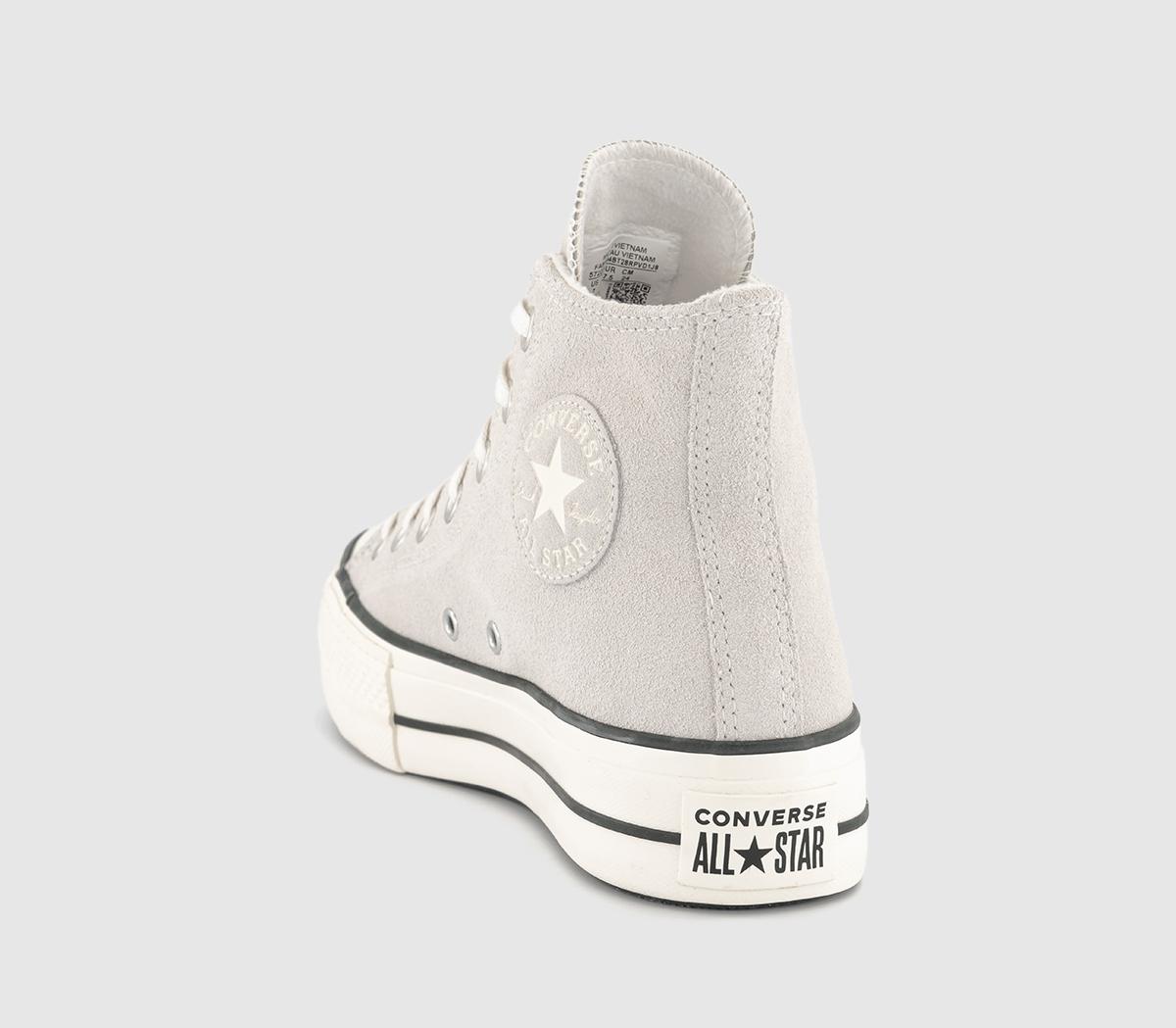 converse all star hi trainers egret egret leather