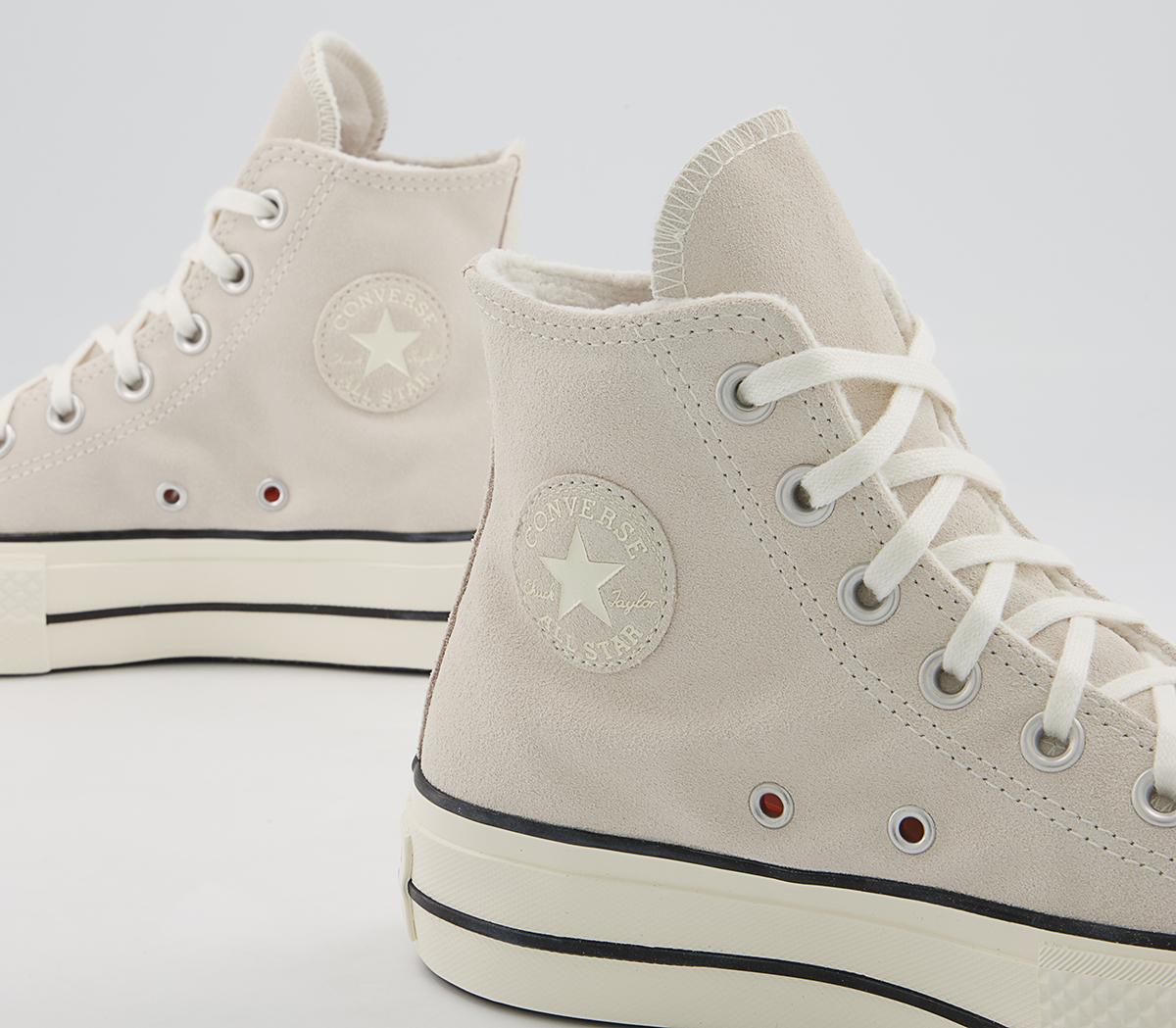 converse all star hi trainers egret egret leather
