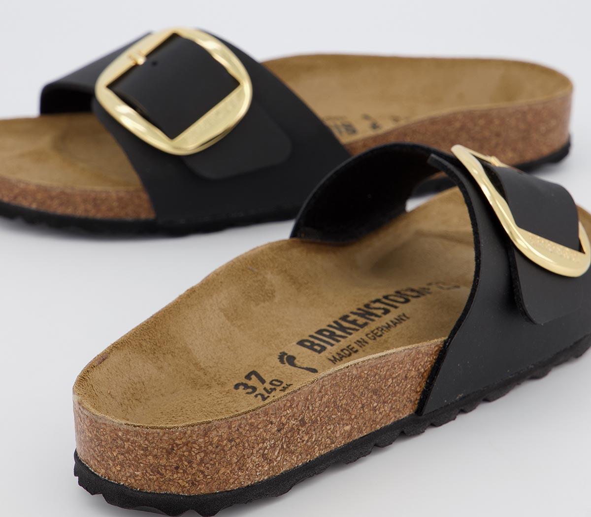 BIRKENSTOCK Madrid Big Buckle Sandals Bf Black Gold Exclusive Women’s