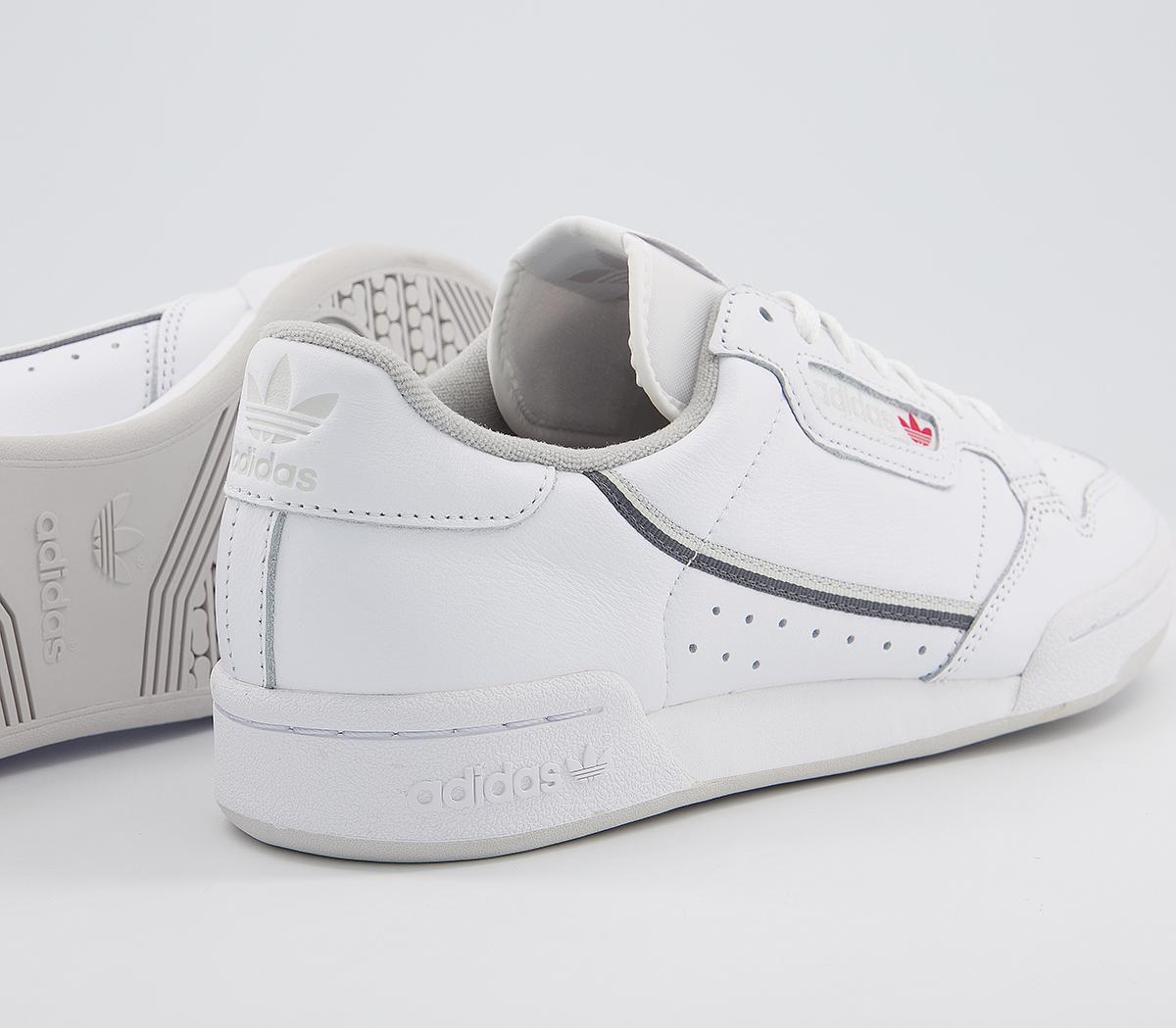 continental 80s trainers white grey five grey one