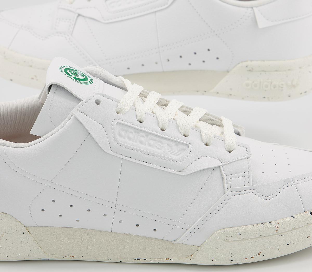 adidas Continental 80s 'Clean Classics' Trainers White Off White Green ...