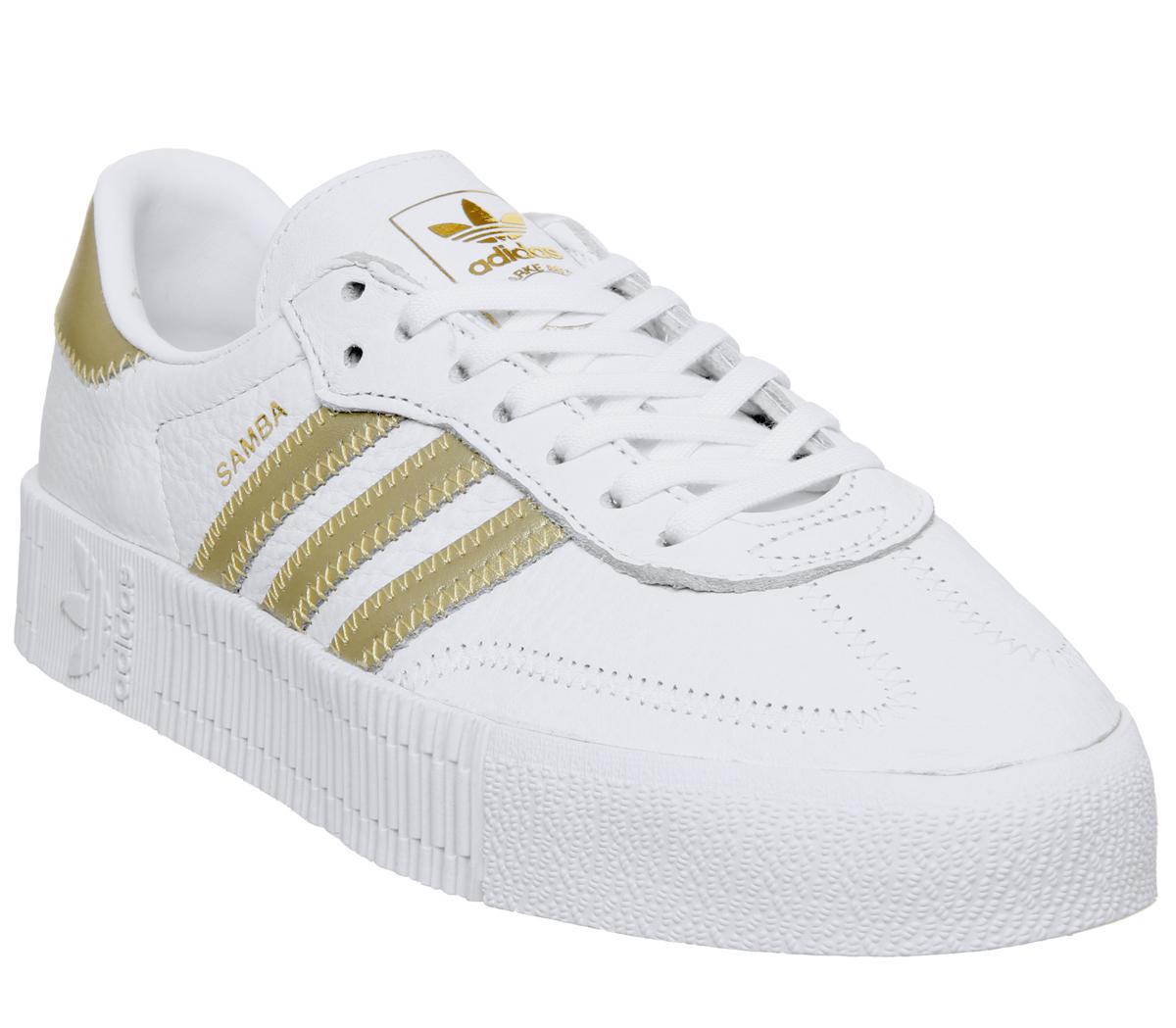 adidas trainers gold stripes