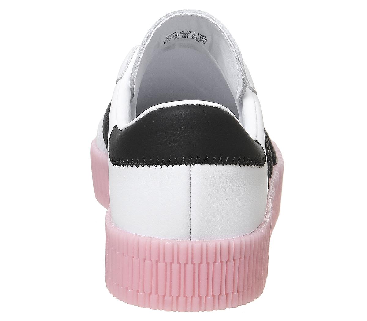 Adidas Samba Rose Trainers White Black Glory Pink Hers Trainers 9436