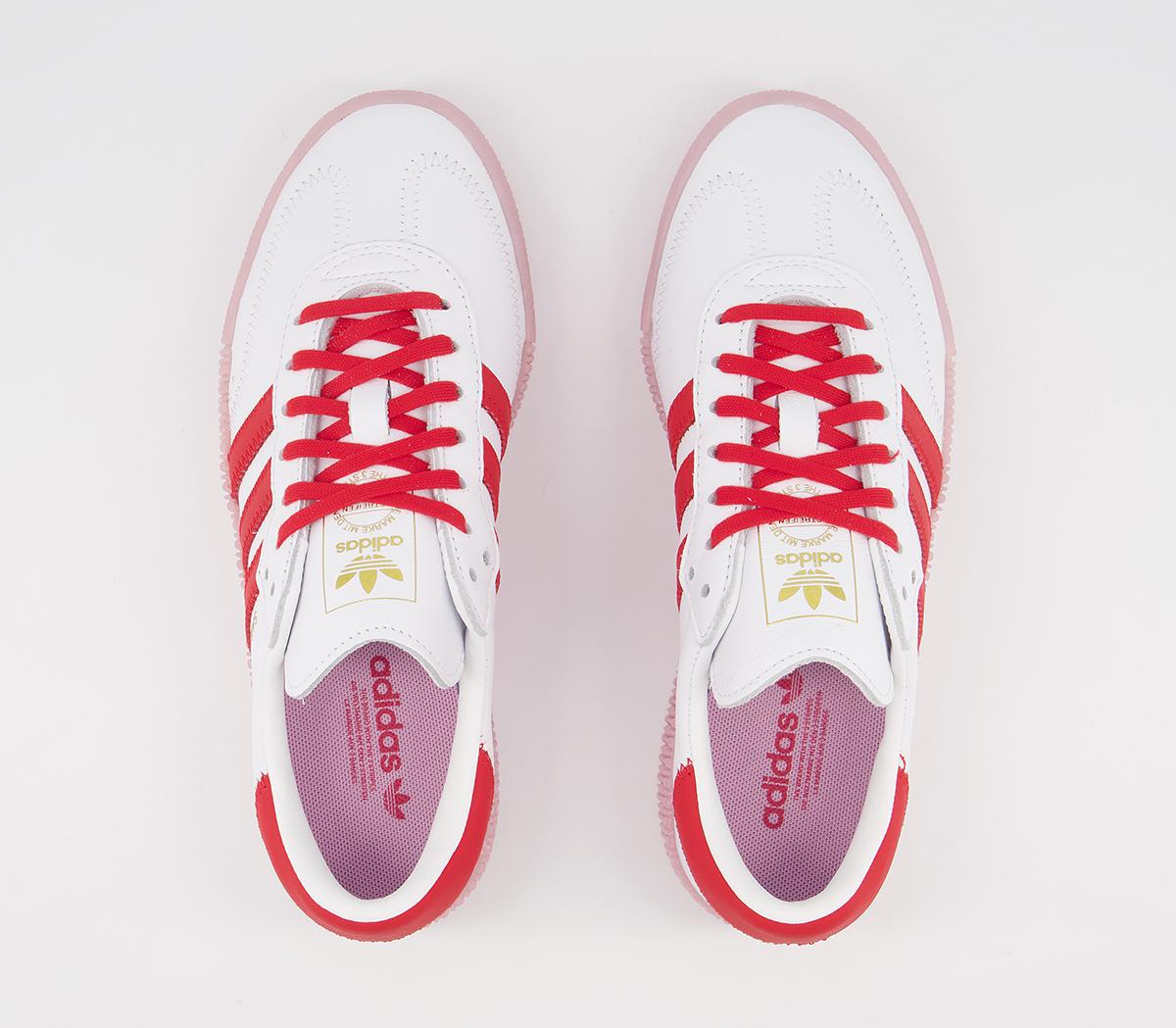 Adidas Samba Rose Trainers White Red True Pink Sneaker Damen 6897