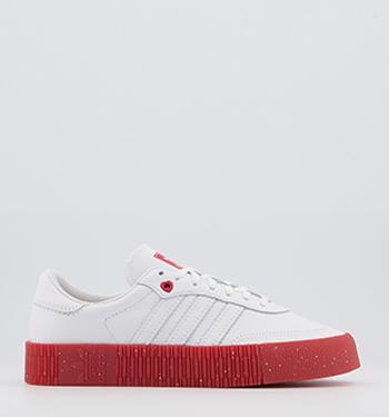 samba rose trainers white black glory pink