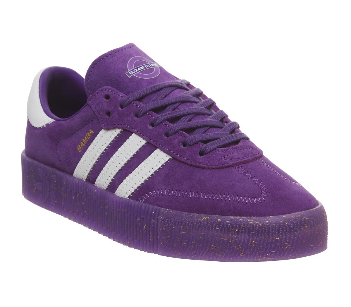 adidas originals samba rose trainers in purple suede