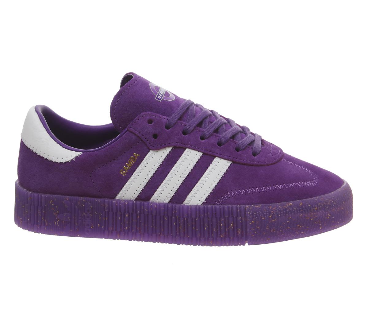 Adidas Samba Rose Trainers Purple White Gold Metallic Elizabeth Tfl Sneaker Damen 5908