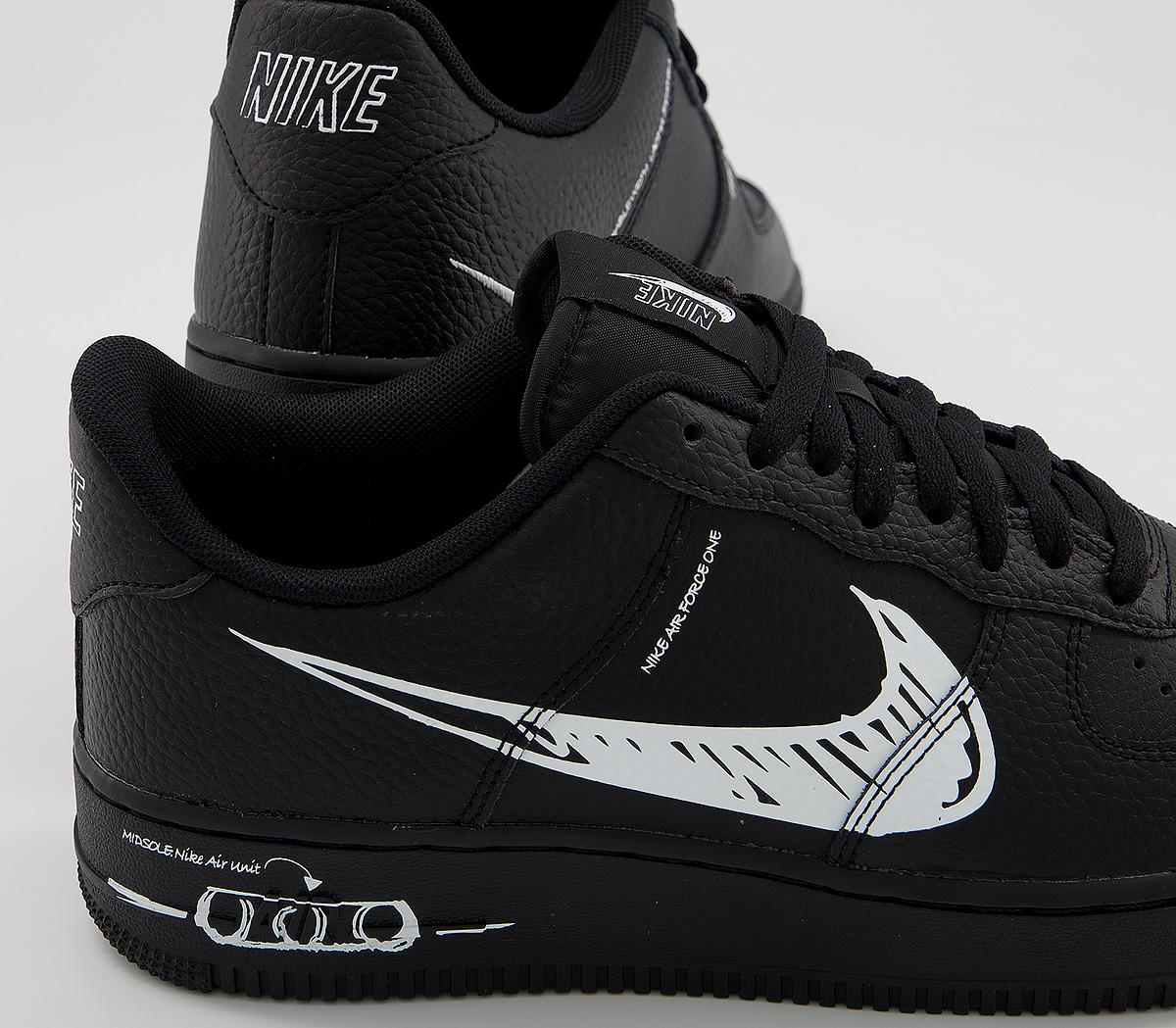 Nike Air Force 1 Utility Black White Scribble - His trainers