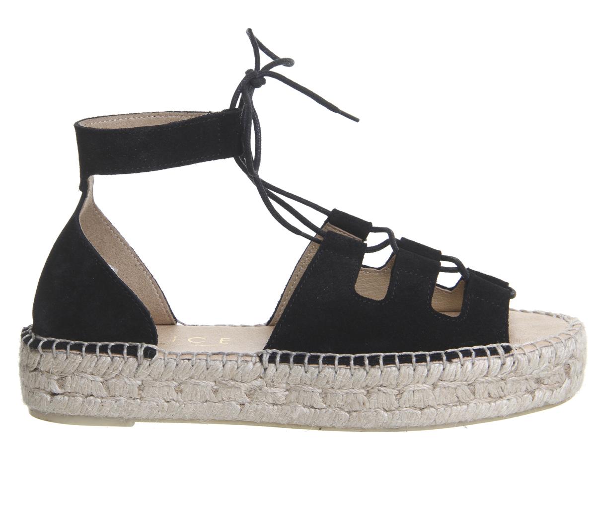 Womens Office Seattle Ghillie Espadrilles Tan Leather Heels
