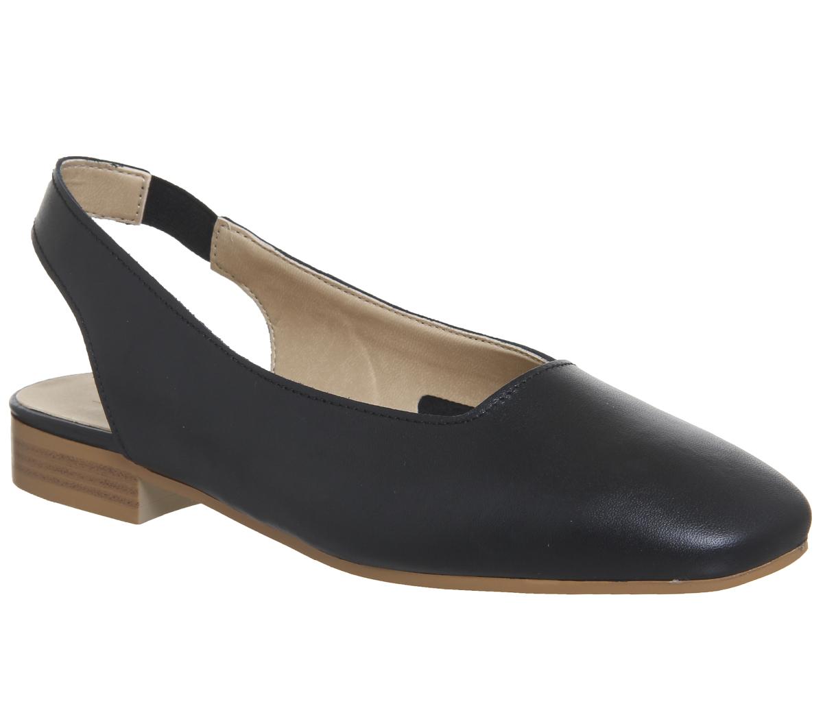 square toe sling backs