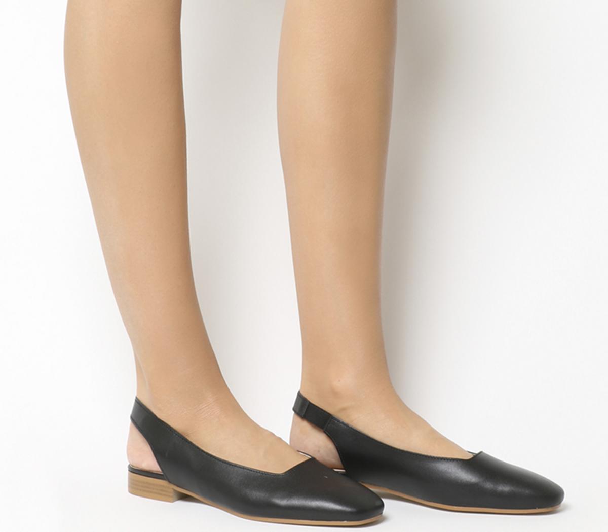 square toe slingback flats