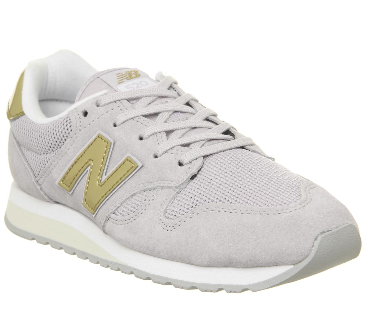 new balance 520 suede trainers in grey