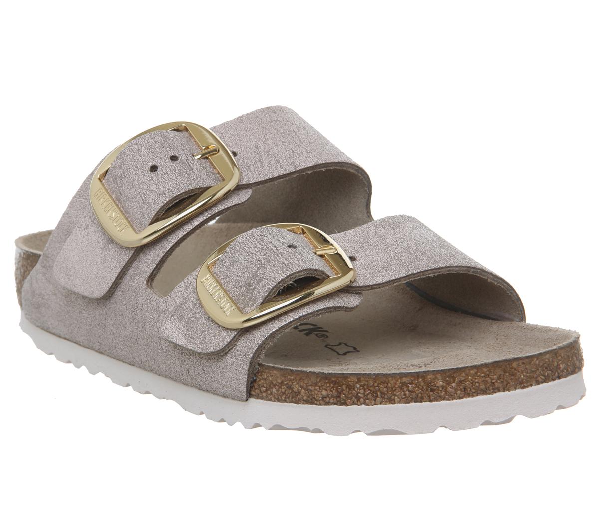 BIRKENSTOCK Arizona Big Buckle Sandals Washed Metallic Rose Gold