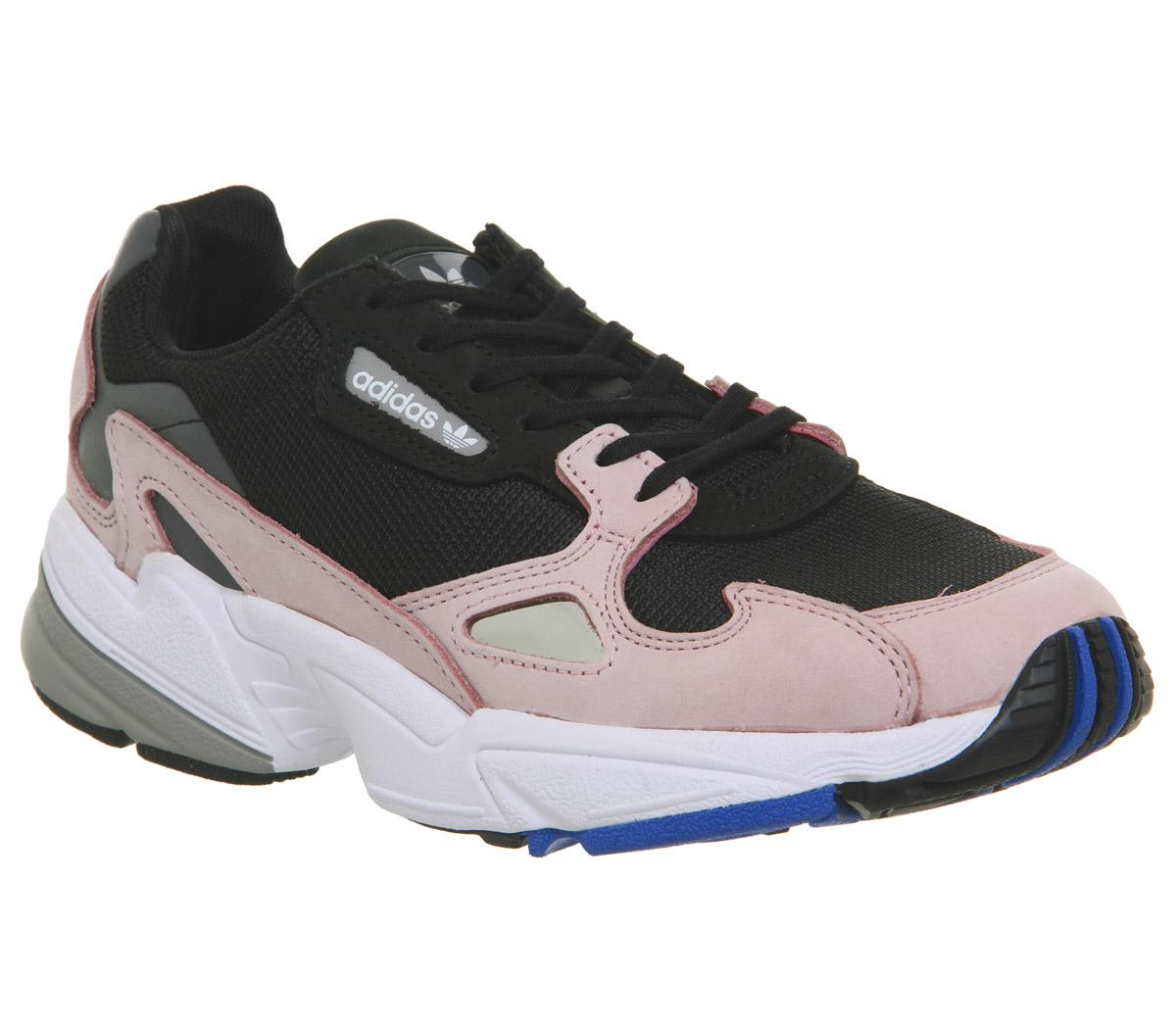 adidas originals falcon trainer in black and pink