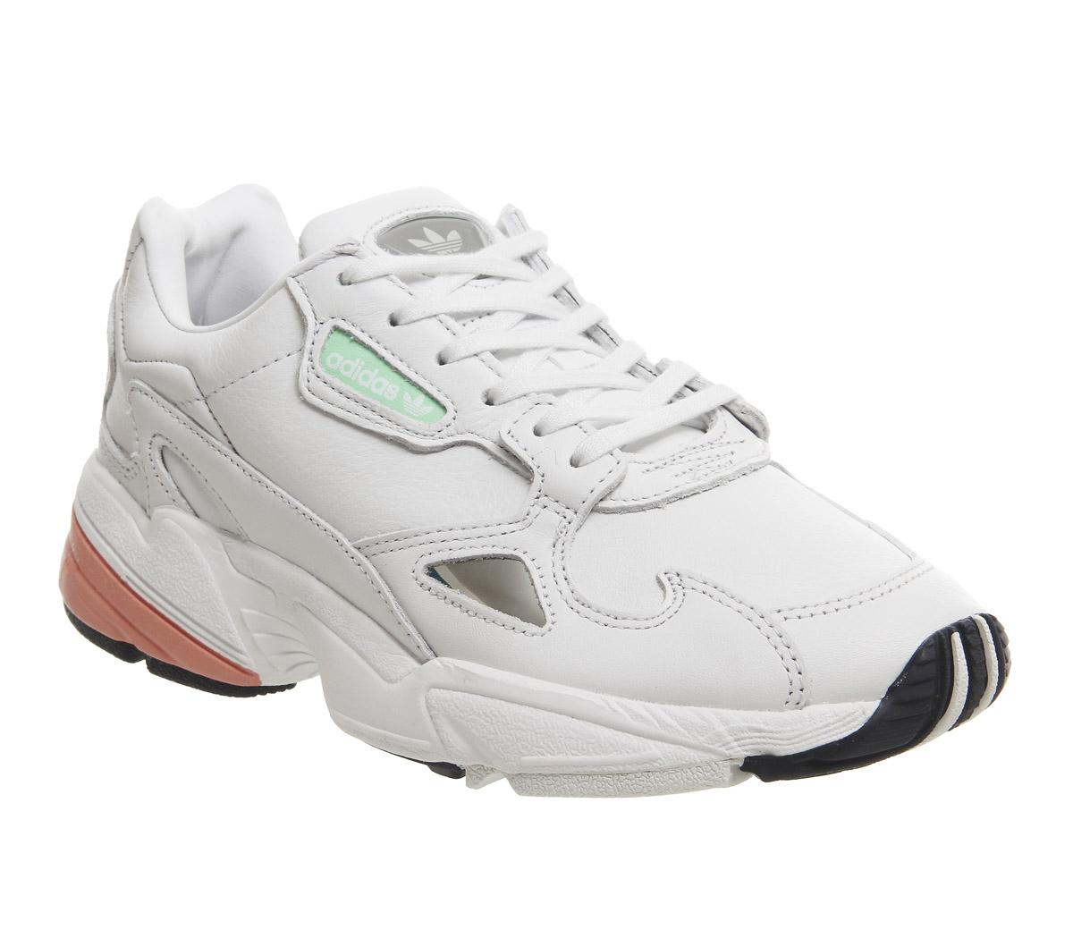 adidas Falcon Trainers Crystal White Easy Orange - Hers trainers
