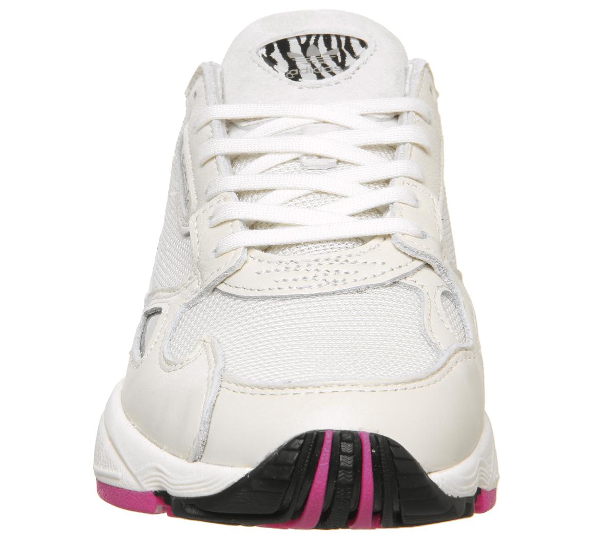 adidas falcon off white shock pink silver animal