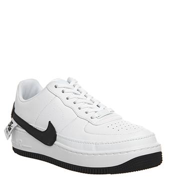 nike black and fluro green air force 1 jester trainers