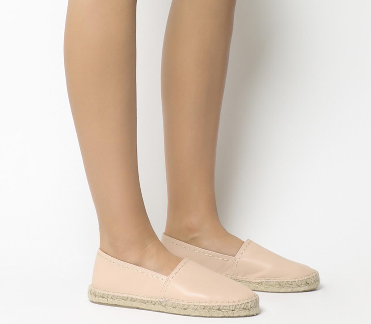 pink leather espadrilles