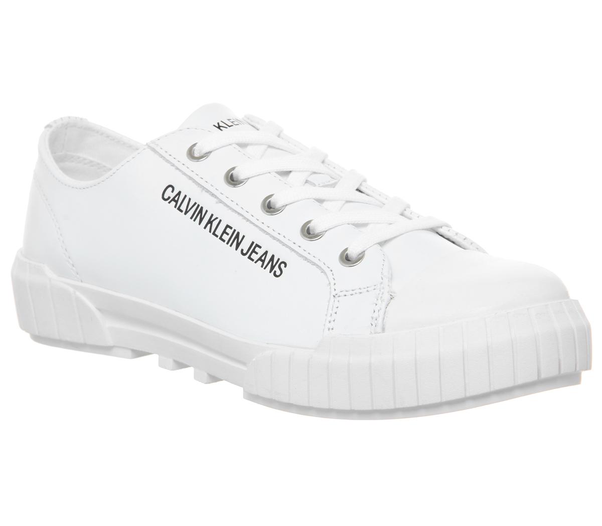 leather trainers calvin klein