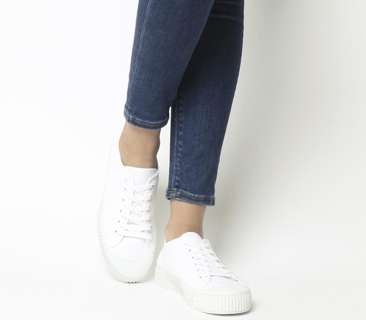 Office Frangipane Canvas Trainers White 