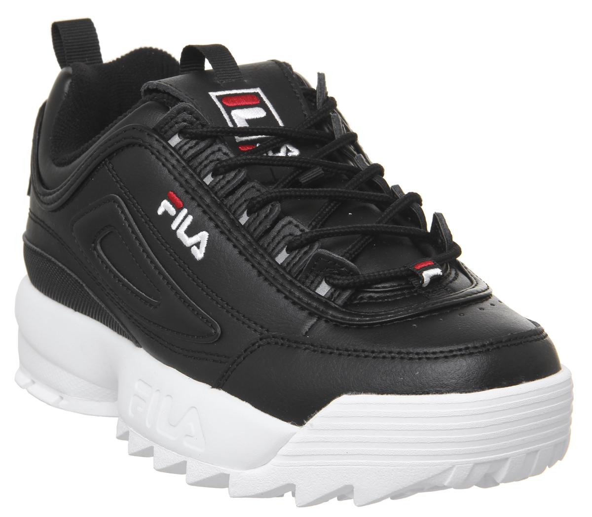 fila shoes black and white