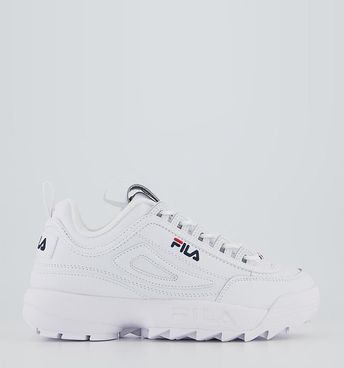 white chunky sneakers fila