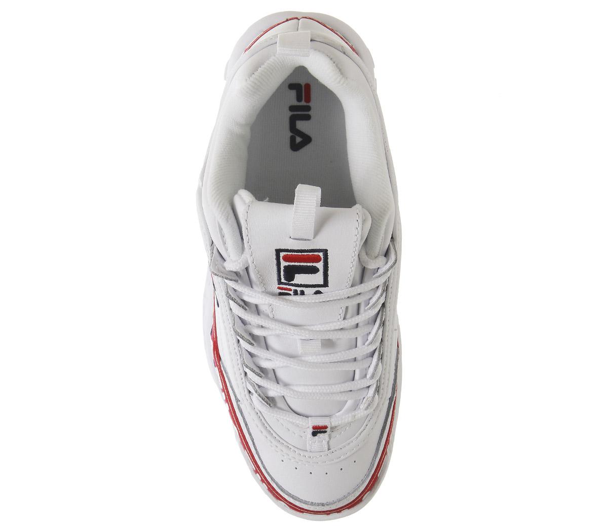 Fila Disruptor II Trainers White Tape 